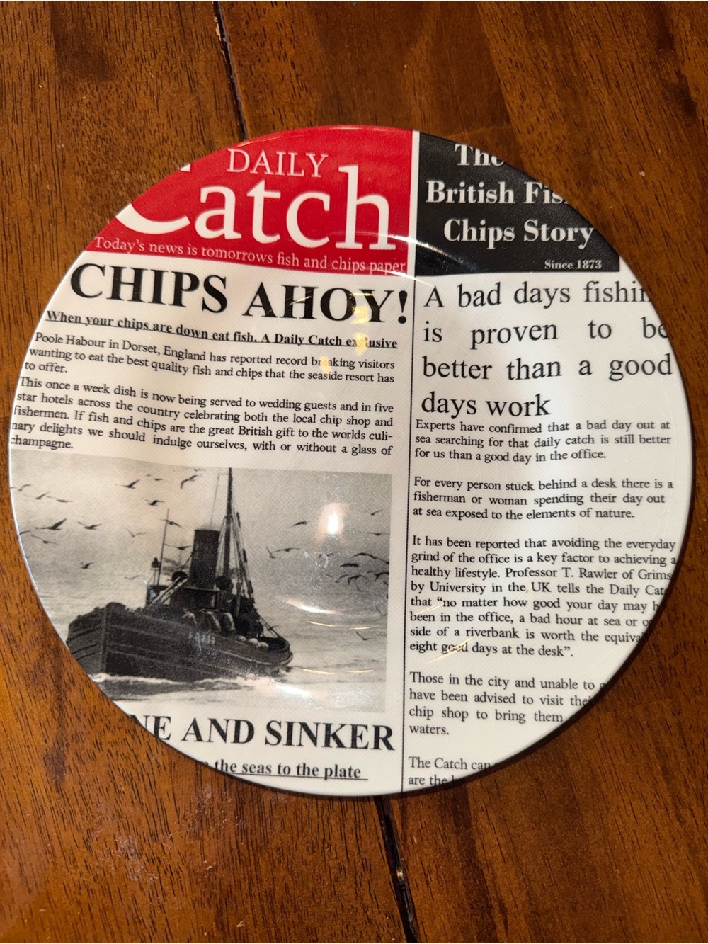 Poole Pottery "Catch of the Day" Dinner Plate